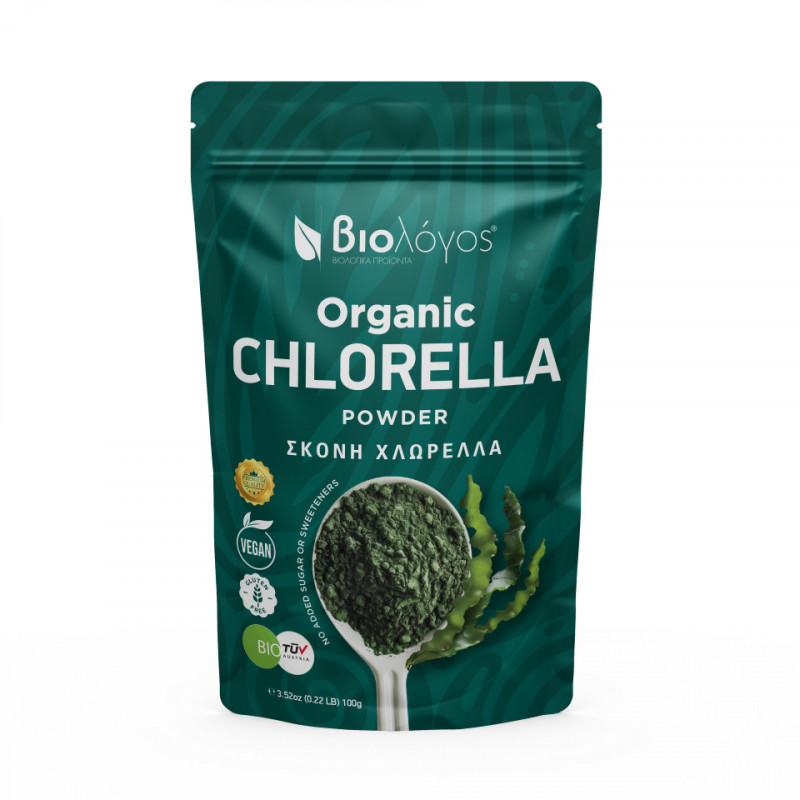 Poudre de Chlorella Bio 100g Paquet Avant