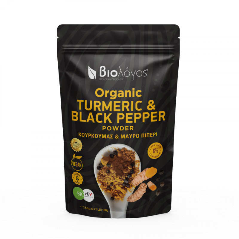Poudre de Curcuma Poivre Noir Bio 100g Paquet Avant