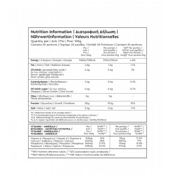 Protéine de Whey Bio 80% - 500g Valeurs Nutritionnelles