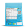 Sachet de Protéine Vegan Blend Bio 72% noix de coco vanille 500g MyGreekFarm vue arriere avec valeurs nutritionnelles